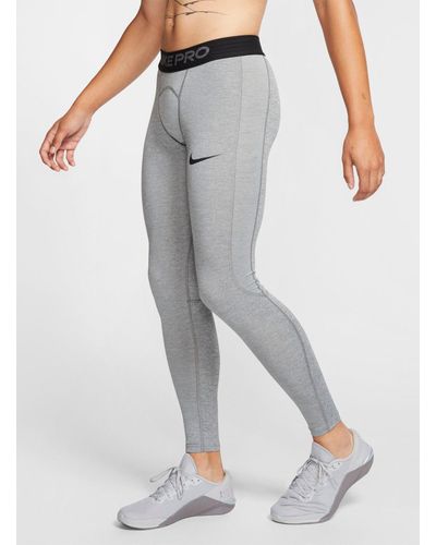 Nike Pro Tights in Gray for Men - Lyst