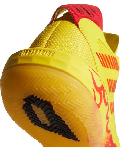 yellow and red adidas basketball shoes