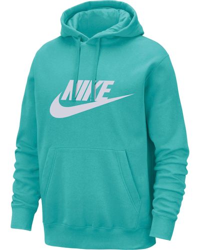 Nike Futura Club Fleece Hoodie in Washed Teal (Blue) for Men - Lyst
