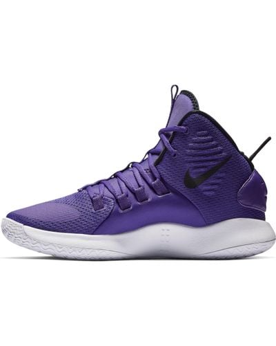 Nike Lace Hyperdunk X Mid Basketball Shoes in Purple/White (Purple) for ...