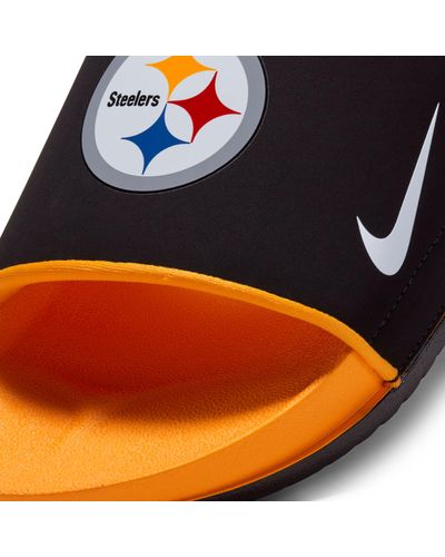 steelers nike slides