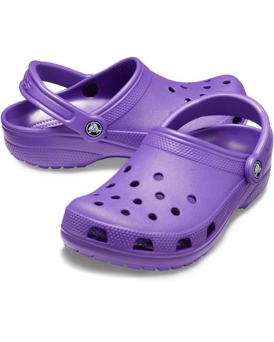 crocs classic clog neon purple