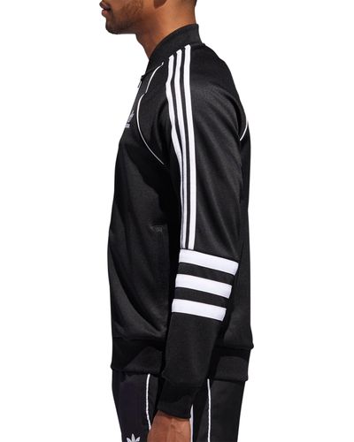 adidas track jacket mens black