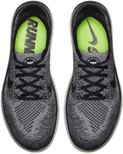Nike Free Rn Flyknit 2018 Running Shoes in Black/White/Black (Black) for  Men | Lyst