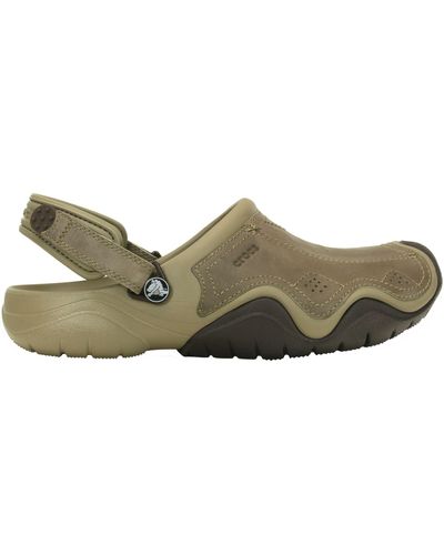 crocs swiftwater leather clogs