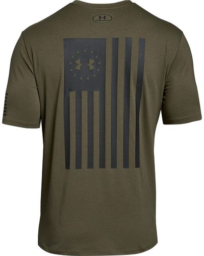 Under Armour Cotton Freedom Flag Bold Short Sleeve T-shirt in Marine od ...