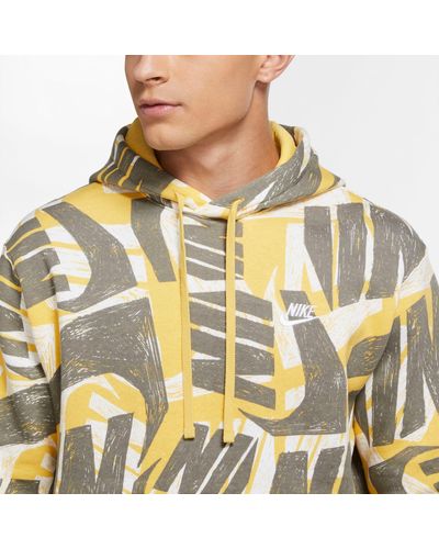 nike club all over print moletom com capuz
