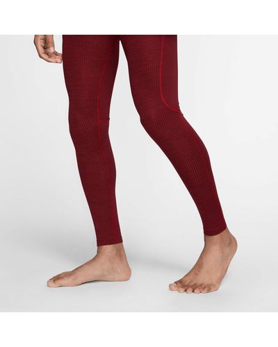 red and black nike tights