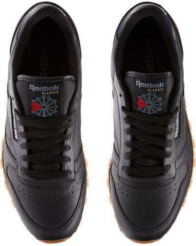 reebok shoes black leather