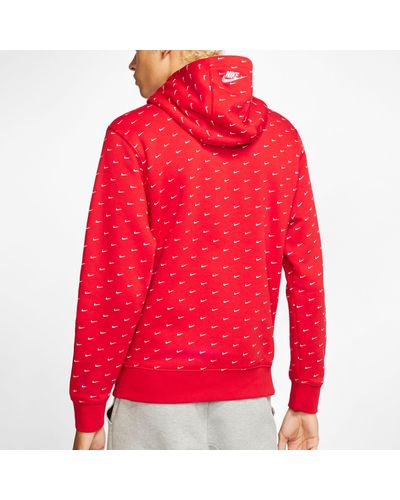 nike air red white and black hoodie