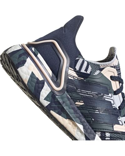 adidas Rubber Ultraboost 20 Camo Running Shoes in Navy/Pink (Blue) - Lyst