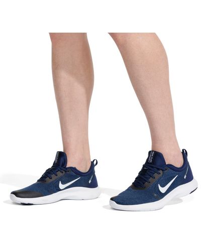 Nike Synthetic Flex Experience Rn 8 Running Shoes in Navy/White (Blue) for  Men - Lyst