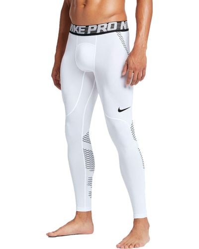 Nike Pro Hyperwarm Tights in White for Men - Lyst