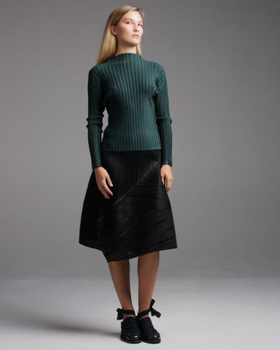 Pleats Please Issey Miyake Women's Gray Truss Skirt