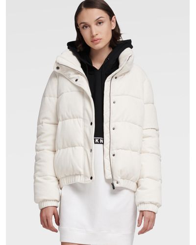 dkny logo coat
