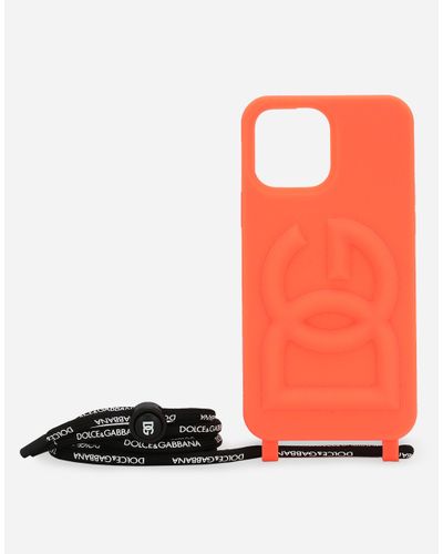Dolce & Gabbana Logo-embossed Iphone 13 Pro Max Case - Orange