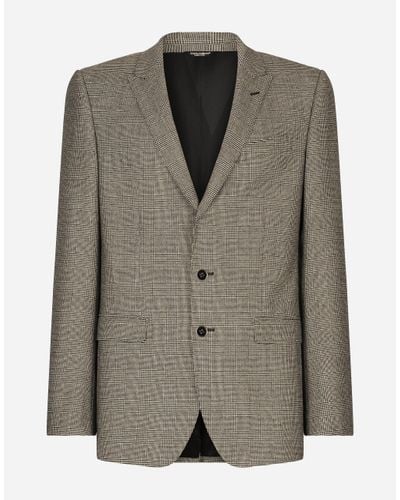 Dolce & Gabbana Single-Breasted Glen Plaid Martini-Fit Suit - Green