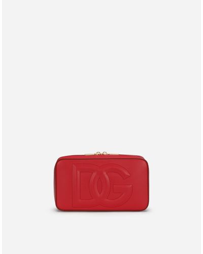 Dolce & Gabbana Kleine Camera Bag Dg Logo Bag Aus Kalbsleder - Rot