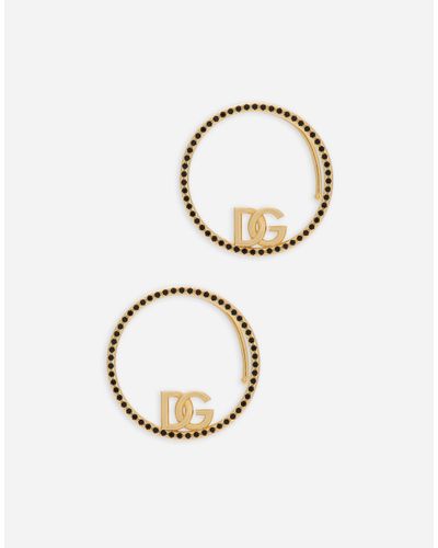 Dolce & Gabbana Ear Cuffs Mit Dg-Logo Und Strass - Mettallic