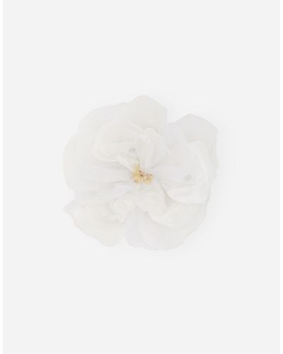 Dolce & Gabbana Spilla Con Fiore - White