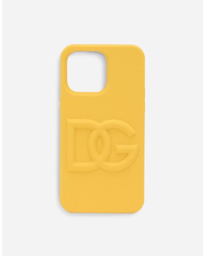 Dolce & Gabbana Logo-embossed Iphone 14 Pro Max Case - Yellow