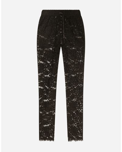 Dolce & Gabbana Lace Jogging Pants - Schwarz