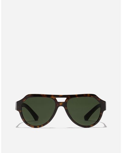 Dolce & Gabbana نظارة شمسية Mirror Logo - Green
