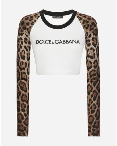 Dolce & Gabbana Langarm-T-Shirt Mit -Logo - Schwarz