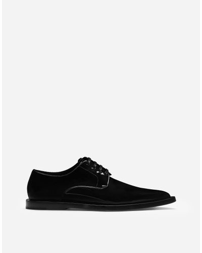 Dolce & Gabbana Patent Leather Derby Shoes - White