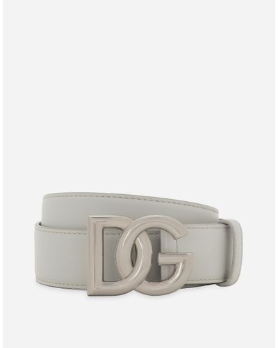 Dolce & Gabbana Dg Logo Belt - Gray