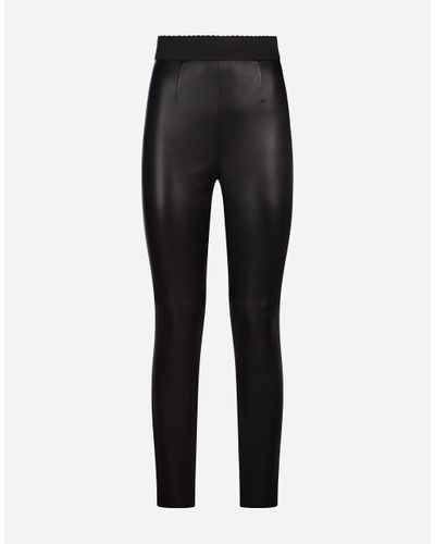 Dolce & Gabbana Leather Pants - Black