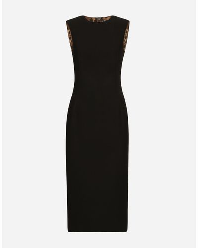 Dolce & Gabbana Wool Sheath Dress - Black