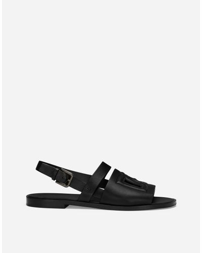 Dolce & Gabbana Calfskin Sandals - Black