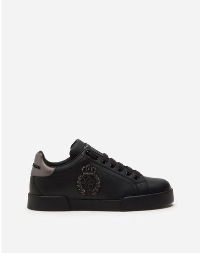 calfskin nappa portofino sneakers with crown patch