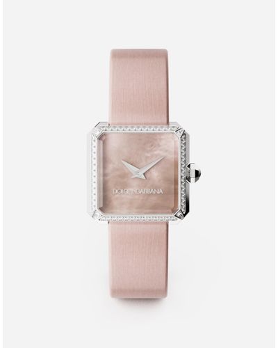 Dolce & Gabbana Sofia Steel Watch With Colorless Diamonds - Pink