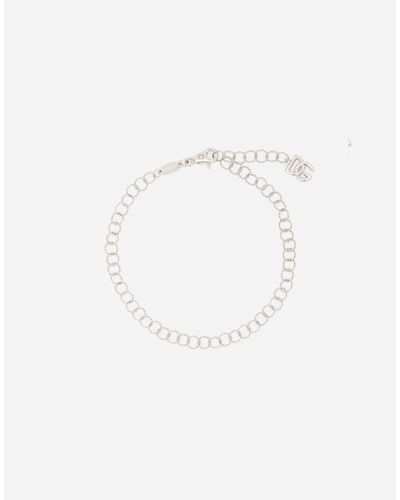 Dolce & Gabbana Alphabet Twisted Wire Chain Bracelet - Blue
