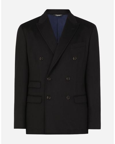 Dolce & Gabbana Deconstructed Double-Breasted Cashmere Jacket - Schwarz