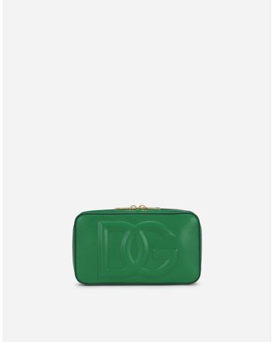 Dolce & Gabbana Small Calfskin Dg Logo Camera Bag - Green