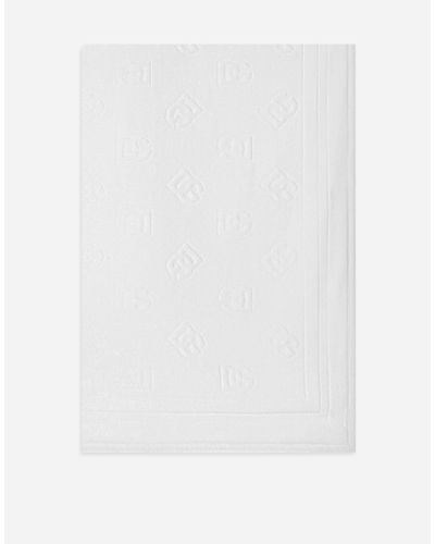 Dolce & Gabbana Beach Towel With Dg Monogram (115X186) - White