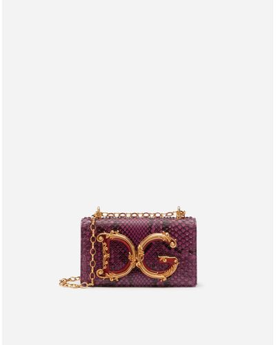 Dolce & Gabbana Python Dg Girls Phone Bag - Red
