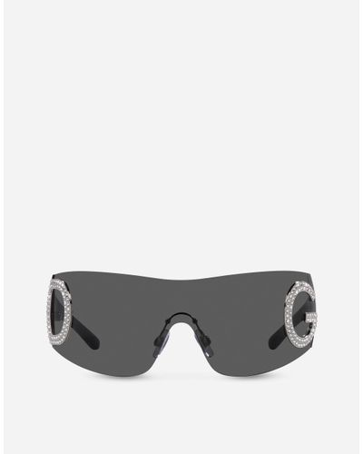Dolce & Gabbana Dg2298b Oval-frame Acetate Sunglasses - Gray