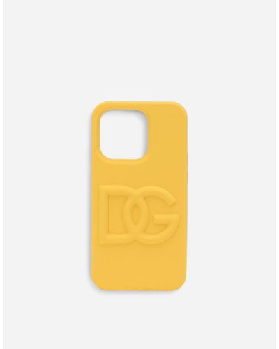 Dolce & Gabbana Logo Iphone 14 Pro Case - Yellow