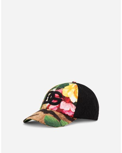 Dolce & Gabbana Brocade Baseball Cap With Dg Embroidery - Multicolour