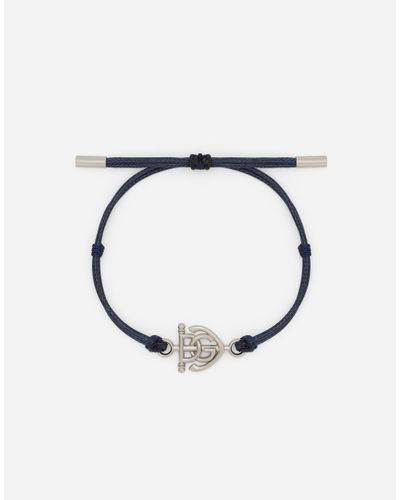 Dolce & Gabbana “Marina” Cord Bracelet - Blue