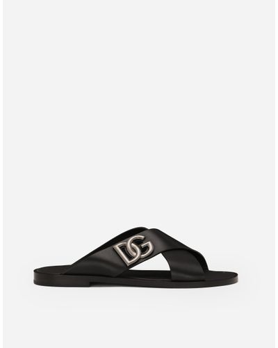 Dolce & Gabbana Calfskin Sandals - Black