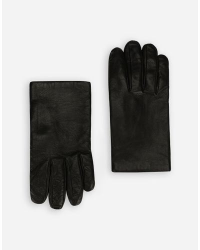 Dolce & Gabbana Nappa Leather Gloves - Black