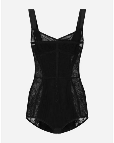 Dolce & Gabbana Body Aus Spitze - Schwarz