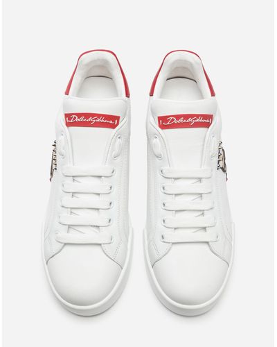 calfskin nappa portofino sneakers with patch