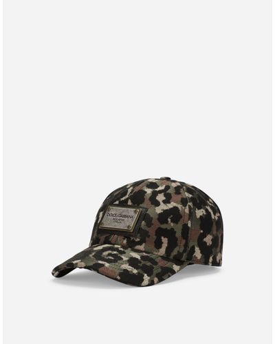 Dolce & Gabbana Camouflage Baseball Cap With Plate - Multicolor
