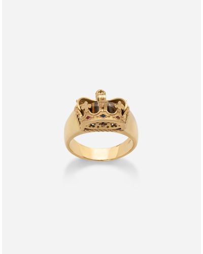 Dolce & Gabbana 18kt Yellow Gold Crown Ring